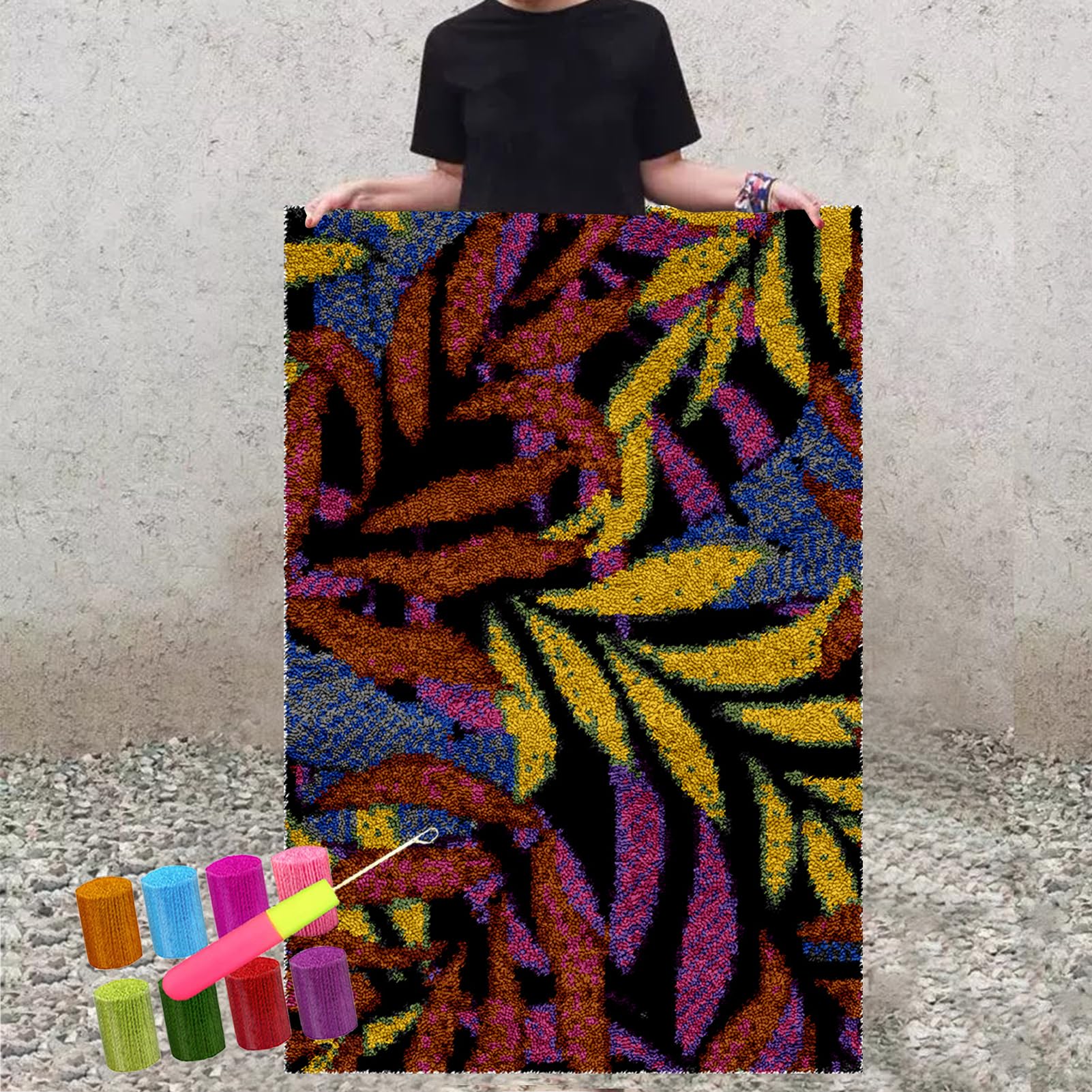 90 x 120 cm zestawy dywanów z haczykiem zatrzaskowym, zestaw do produkcji dywaników, zestawy do haftu krzyżykowego, zestaw do robienia gobelinów, zestaw 3D z haczykiem do haftu DIY dywan