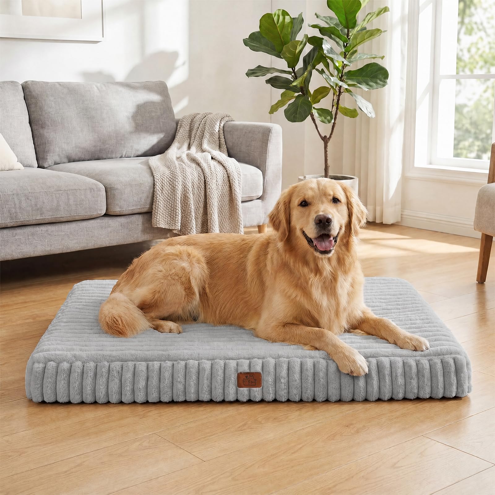 Orthopedic Dog Bed for XL Dog, Waterproof Washable Pet Bed for Crate