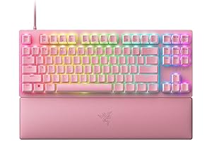 Razer Huntsman V2 Quartz Pink Tenkeyless Gaming Keyboard