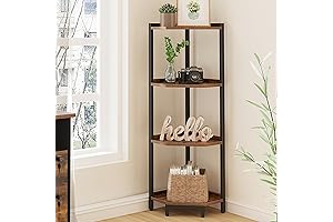 4-Tier Corner Shelf: Maximize Space, Enhance Décor