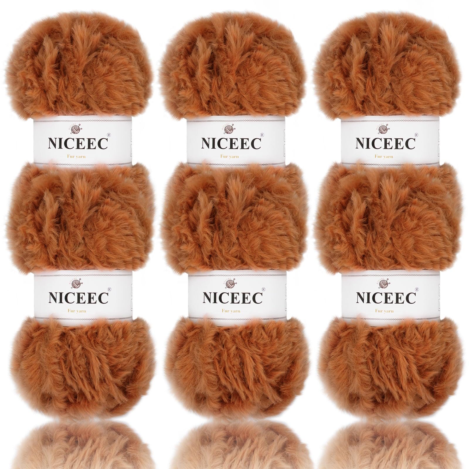 Amazon.com: NICEEC Faux Fur Yarn Super Soft, Chunky & Fluffy