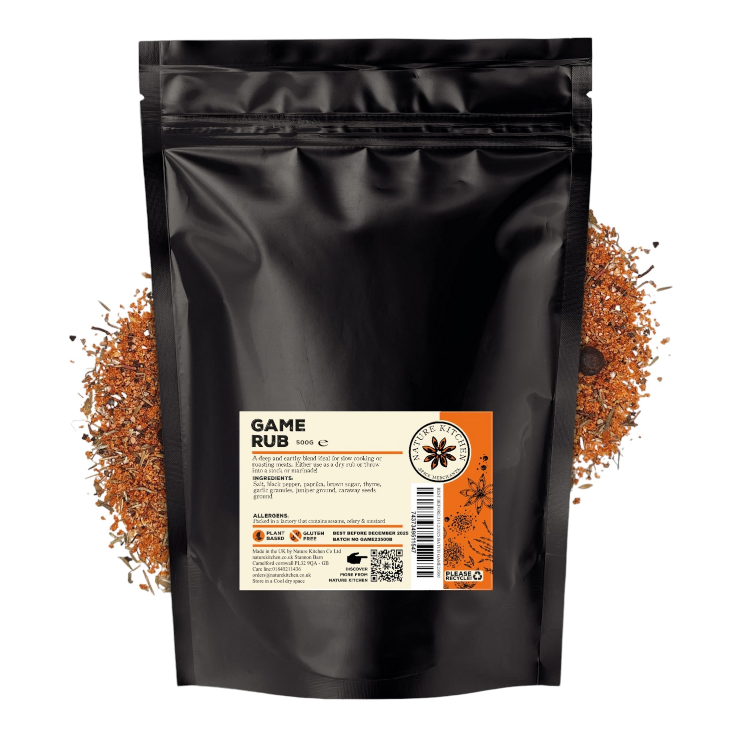 Nature Kitchen Shawarma Seasoning 500g Mild, Premium Middle Eastern Spice Blend, Gluten Free, Vegan Seasoning for Kebabs, Chicken, Wraps, Marinades and Everyday Cooking — view 76