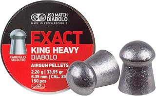 JSB Match Diabolo Exact King MKII Heavy .25 Cal, 33.95 Grains, Domed, 150ct