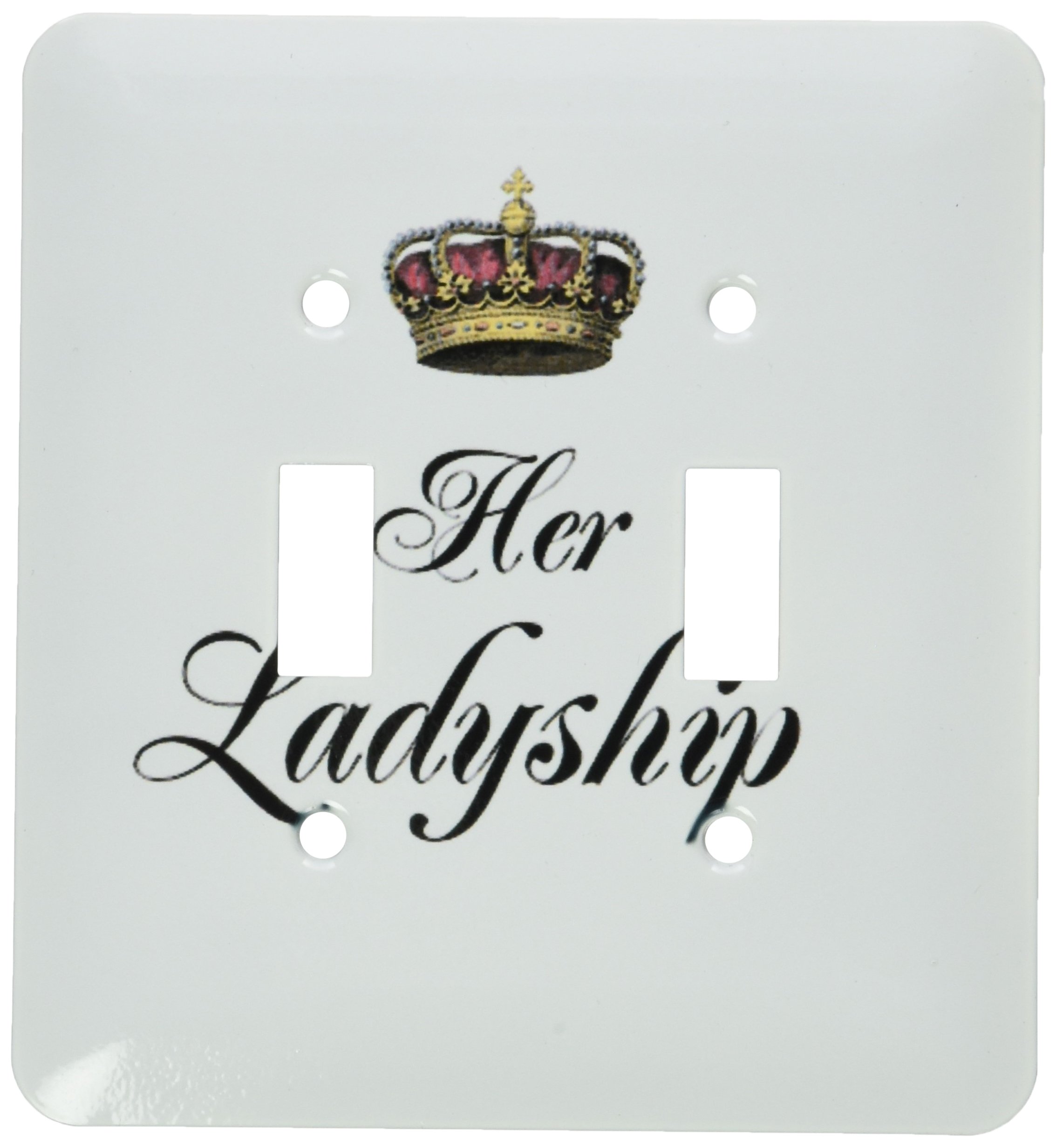 Double interrupteur à bascule Her Ladyship motif britannique humoristique multicolore 3dRose