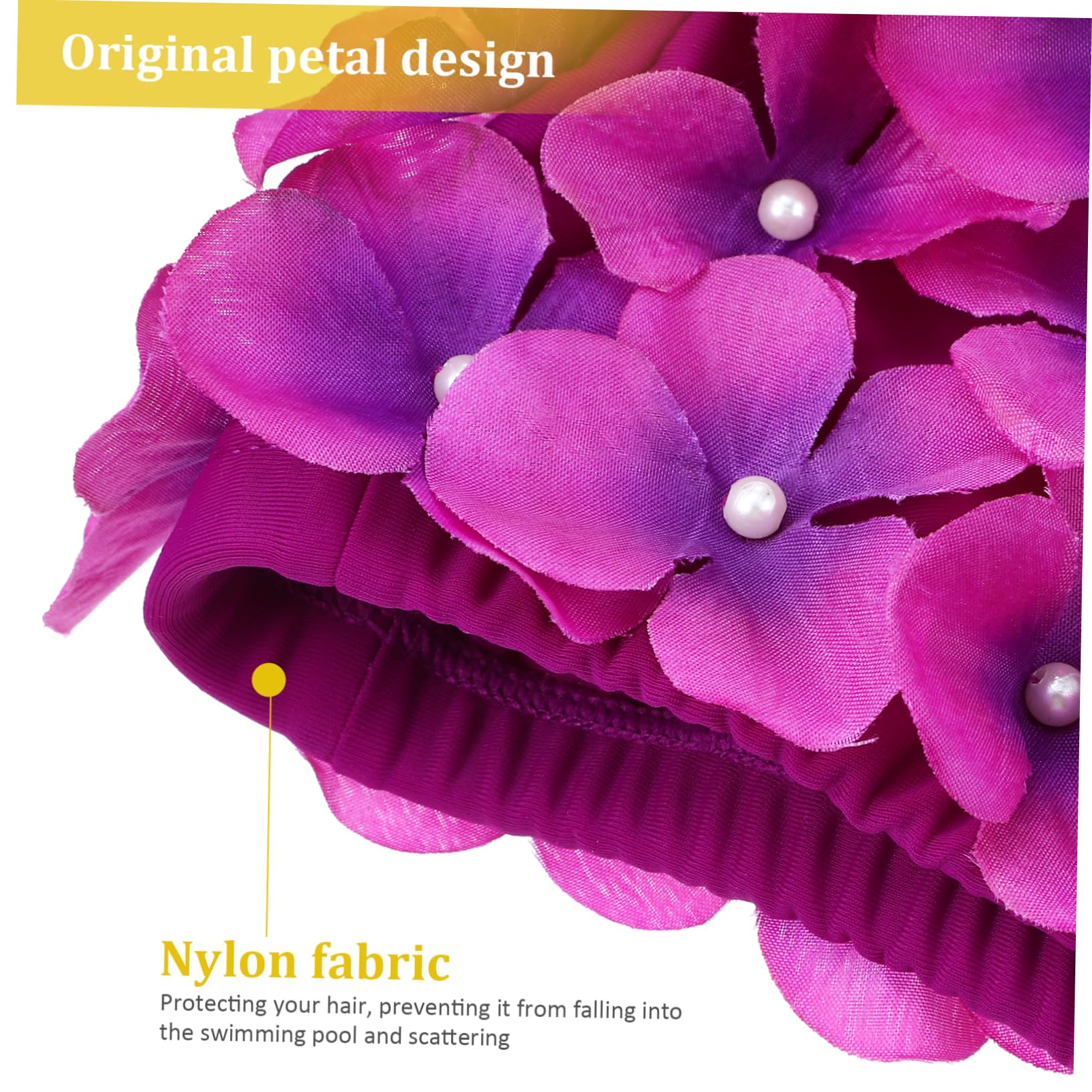 Abaodam 2 Pezzi Cuffie da Nuoto Floreali, Swimming Cap in Nylon Elastiche e Traspiranti, Stile Elegante per Nuoto e Spa, Vestibilità Confortevole