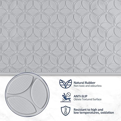 Miniatura 3 de Alfombra antideslizante para bañera  Alfombra de baño de goma real para bañera y ducha  Alfombra de baño para seguridad diaria  Alfombra de baño