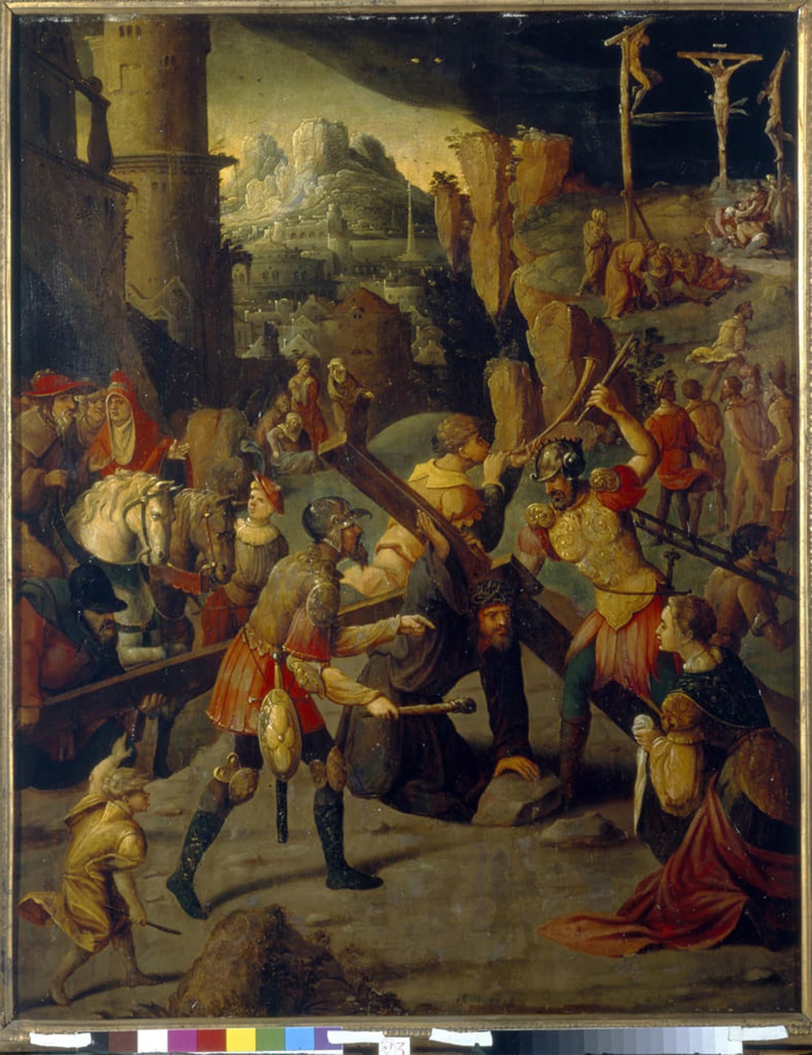 POSTERIIk Famous Modern Artwork Art Mural Episode of the Passion of the Christ: Calvary by Jan Van Scorel Oil Paintings Pictures for Home Decor 60x90cm