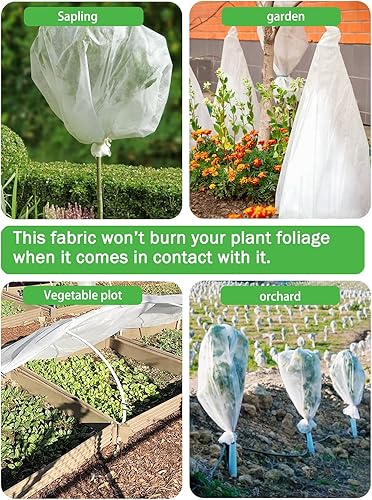 Miniatura 6 de Abimars Cubiertas para plantas, protección contra congelación, 0.88 ozyd, 8.2 pies x 32.8 pies, cubierta flotante reutilizable para jardín,