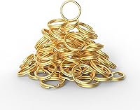 Vista 4 de Paquete de 100 llaveros divididos a granel – 0.9 pulgadas (0.906 in) de acero resistente para llaves, manualidades y proyectos de bricolaje