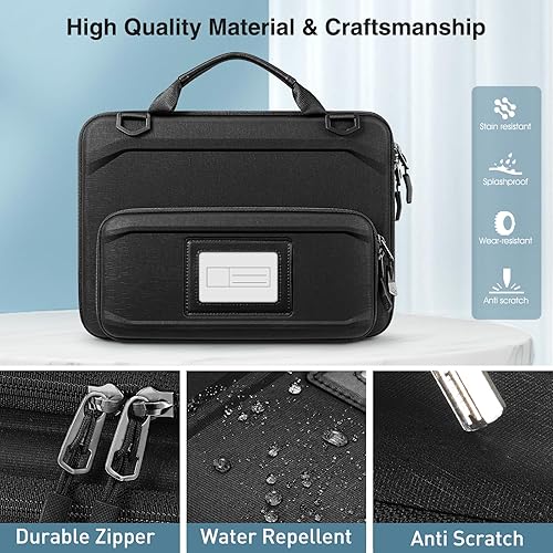 Miniatura 2 de Fintie Funda protectora para Chromebook de 11.6 pulgadas, bolsa de hombro protectora con bolsa para accesorios y ranura para tarjeta de