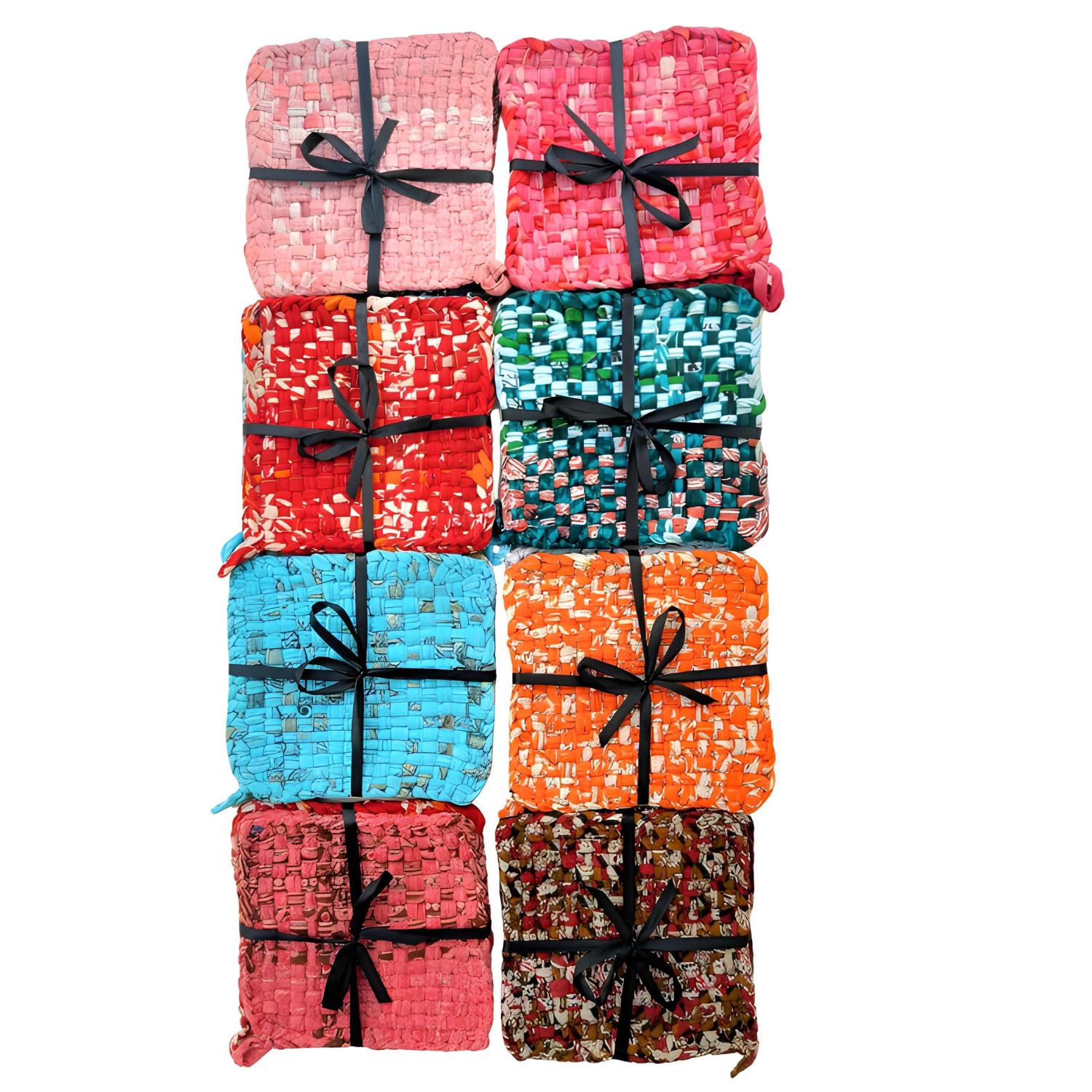 Quilted Cotton Potholders – Reversible - Heat Resistant - Hot Pads – patchwork kitchen décor - Set of 2