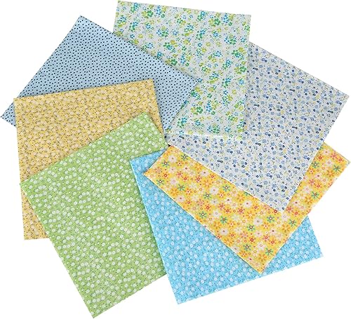 7 piezas de tela de algodón de 20 x 20 pulgadas, suministros para hacer bricolaje, tela de retazos, paquetes de tela de retazos gruesos para