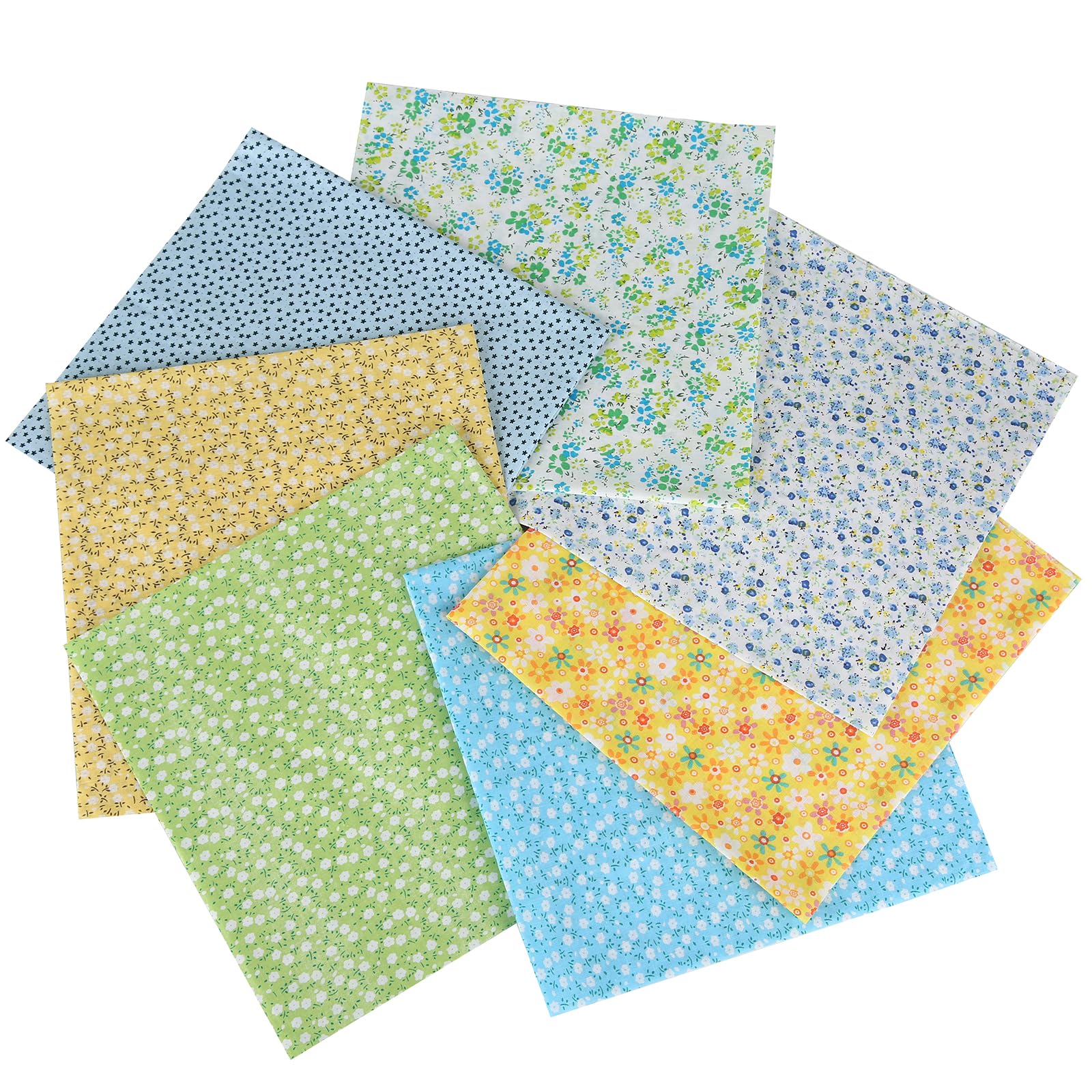 Cotton Fabric DIY Making Supplies Quilting Patchwork Fabric Fat Quarter Bundles DIY for Quilting Cotton Patchwork Cushions (Small Flower, 20" x 20")