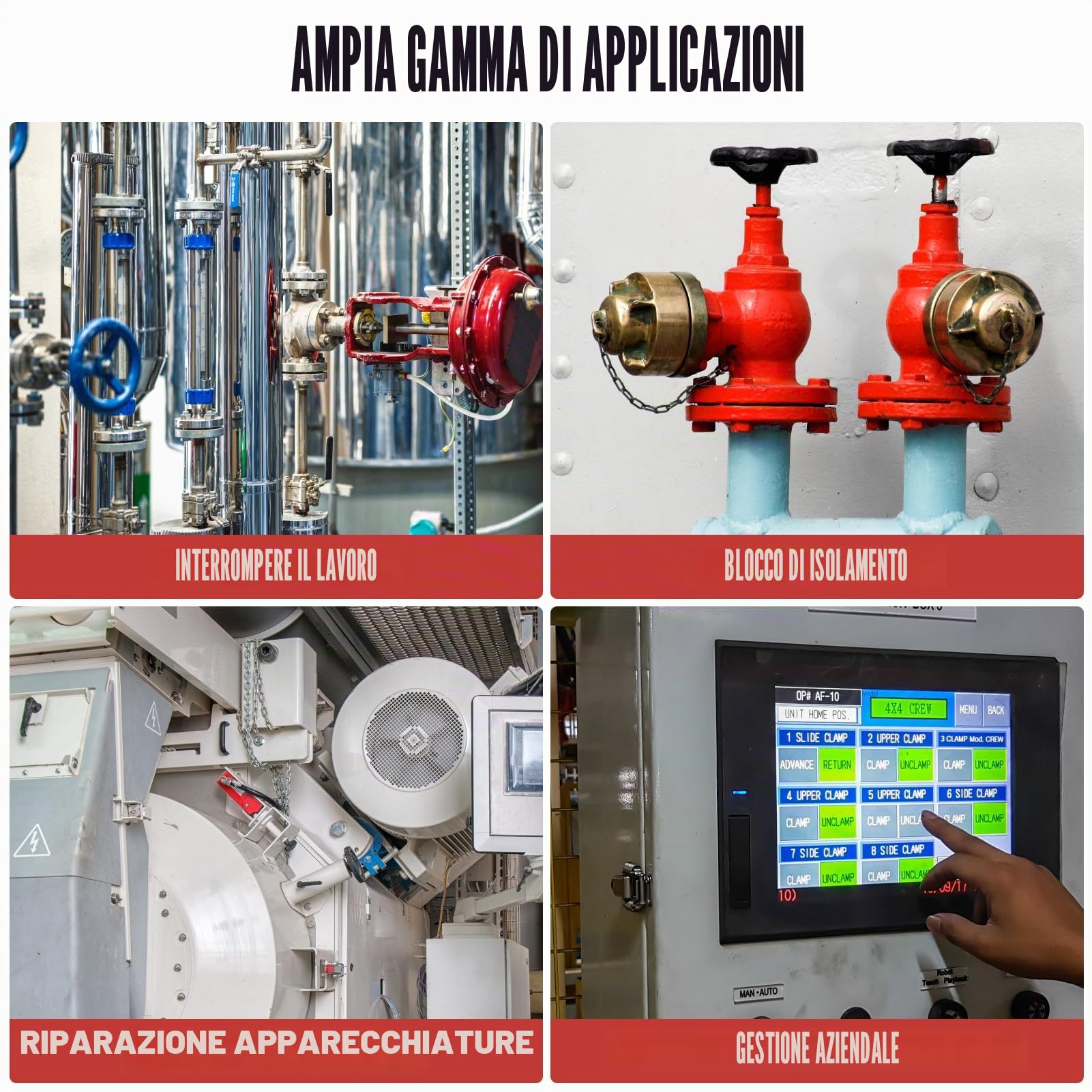 Kit di Blocco Per Elettricisti, Kit di Blocco Tagout, Lucchetto di Blocco di Sicurezza, Kit di Blocco Tagout Interruttore Elettrico Lucchetto di Sicurezza Loto Tag Hasps Set Per Industria, Energia Ele