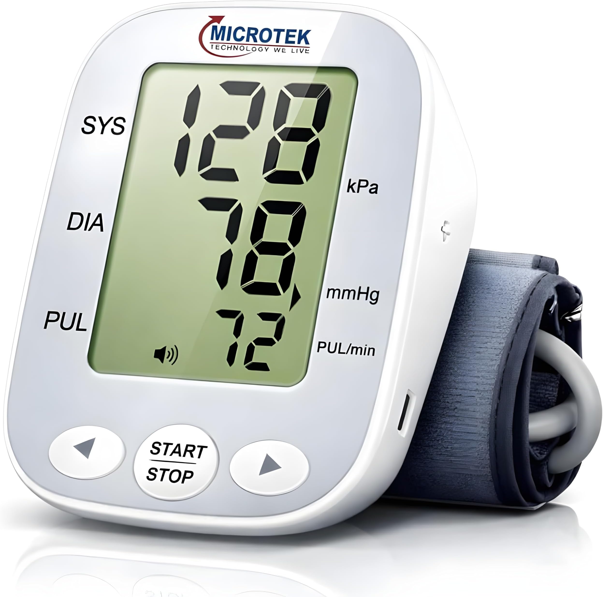 Microtek KF-65A Voice Broadcast Upper Arm Blood Pressure Monitor with USB Charging Bp Monitor Standard