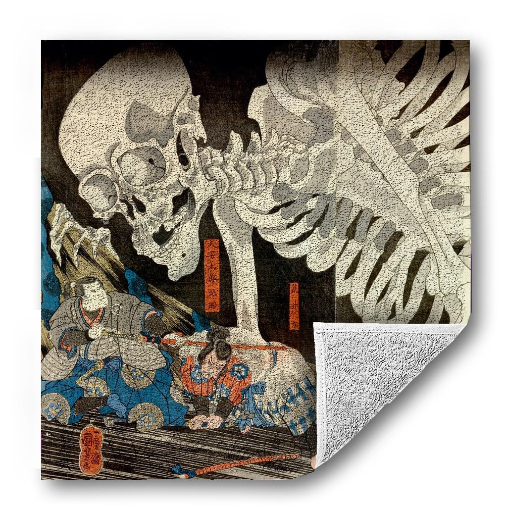 Amazon｜ハンドタオル 【日本の名画】 歌川国芳 ハンカチ ソフト 吸水