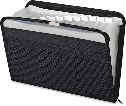 Archivador Globe-Weis expandible con cierre de 13 compartimentos tamaño carta Negro