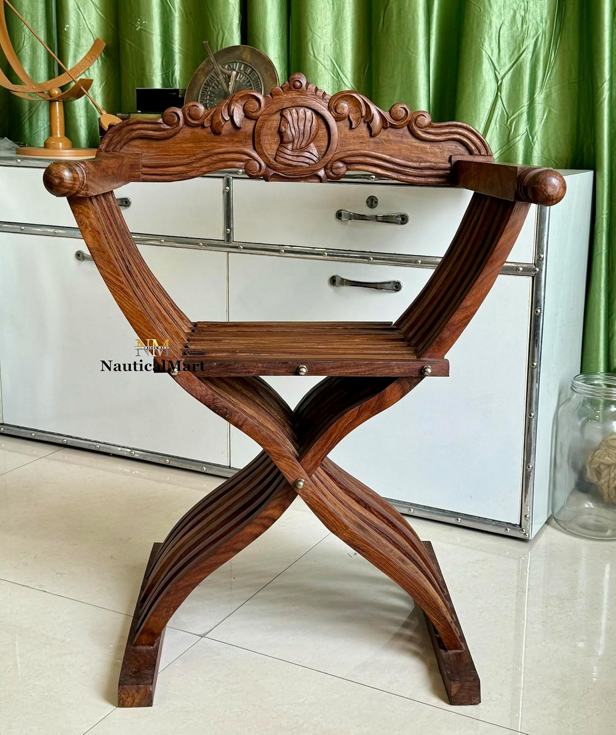 NauticalMart Antique Medieval Renaissance SAVONAROLA Folding X Chair