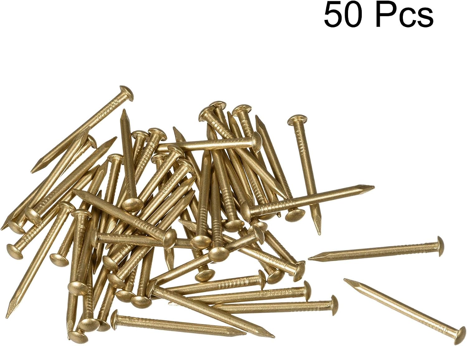 sourcing map Small Tiny Brass Nails 2x25mm for DIY Decorative Pictures Wooden Boxes Household Accessories 50pcs - Image 4