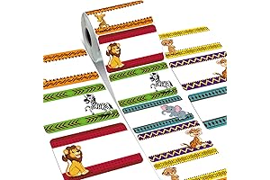 500 Pcs Jungle Name Tags for Classroom