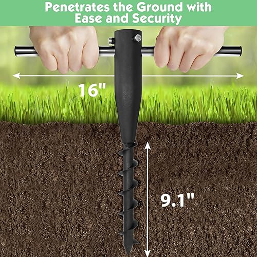 Miniatura 2 de DEROFIT Base de paraguas portátil: anclaje de arena resistente para paraguas, bandera, árbol de Navidad, caña de pescar, para patio, playa y uso al