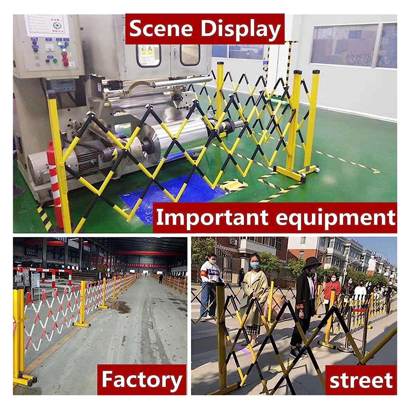 Barreras de seguridad retráctiles para control de tráfico y protección de sitios de construcción. Soluciones de seguridad temporales para una gestión eficaz de multitudes