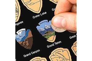 National Park Scratch Off Map of United States Poster