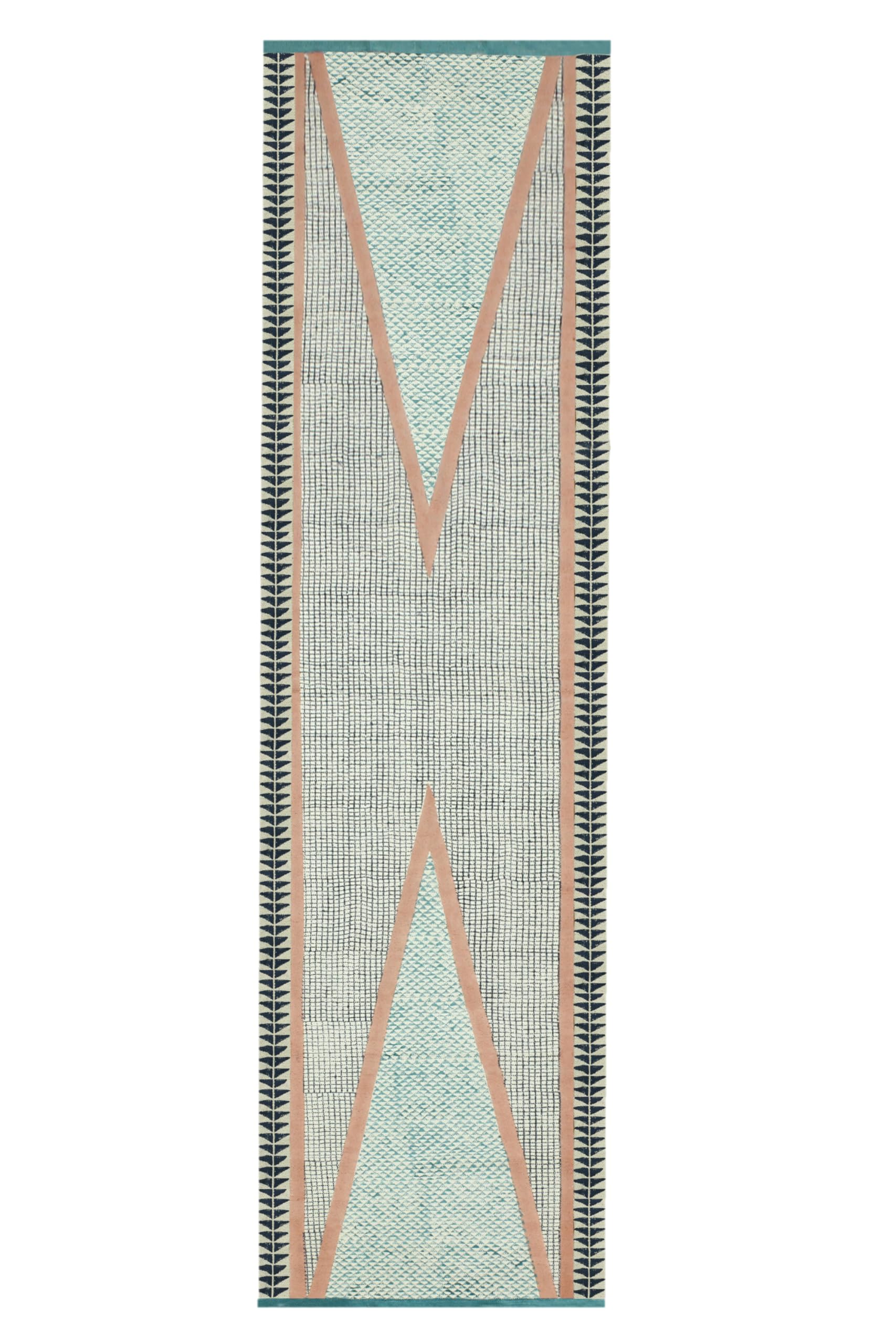 Tapis en coton à rayures bleues pour sublimer votre chemin de chevet et couloir