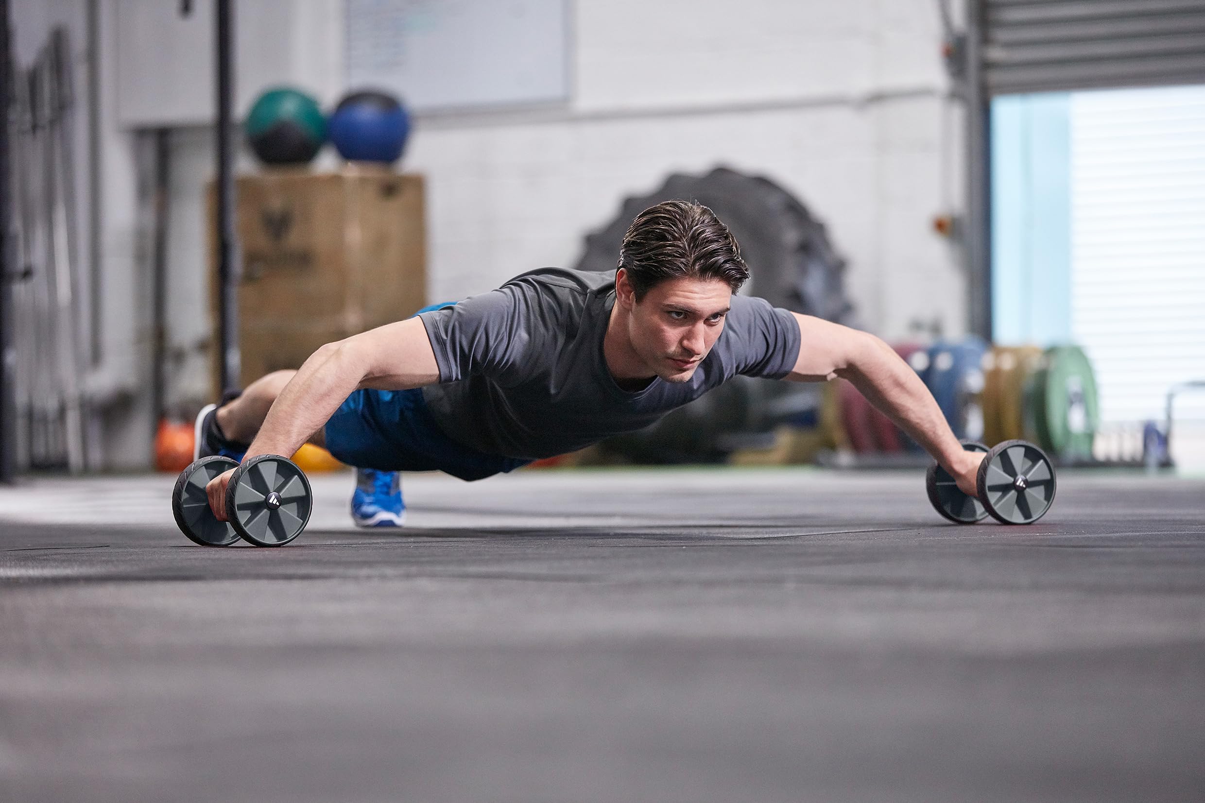 adidas Core Roller, Bauch- & Brustmuskeltraining, Doppelachsroller
