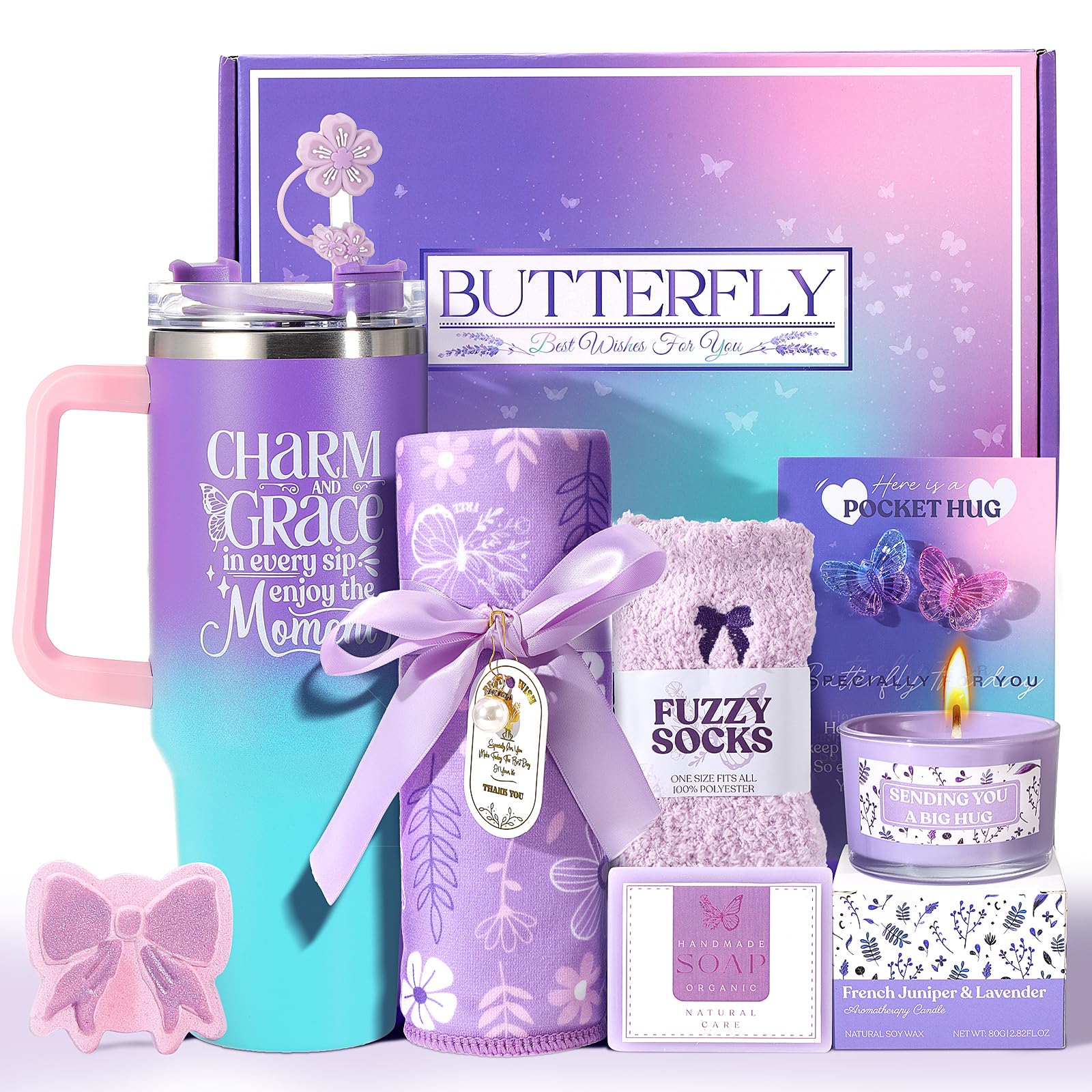 Birthday Gifts for Women, Get Well Gifts for Women Self Care Gift, Get Well Soon Sympathy Gift Baskets for Women Care Package, Thank You Gift for Mom Wife Girlfriend Friends Sisters