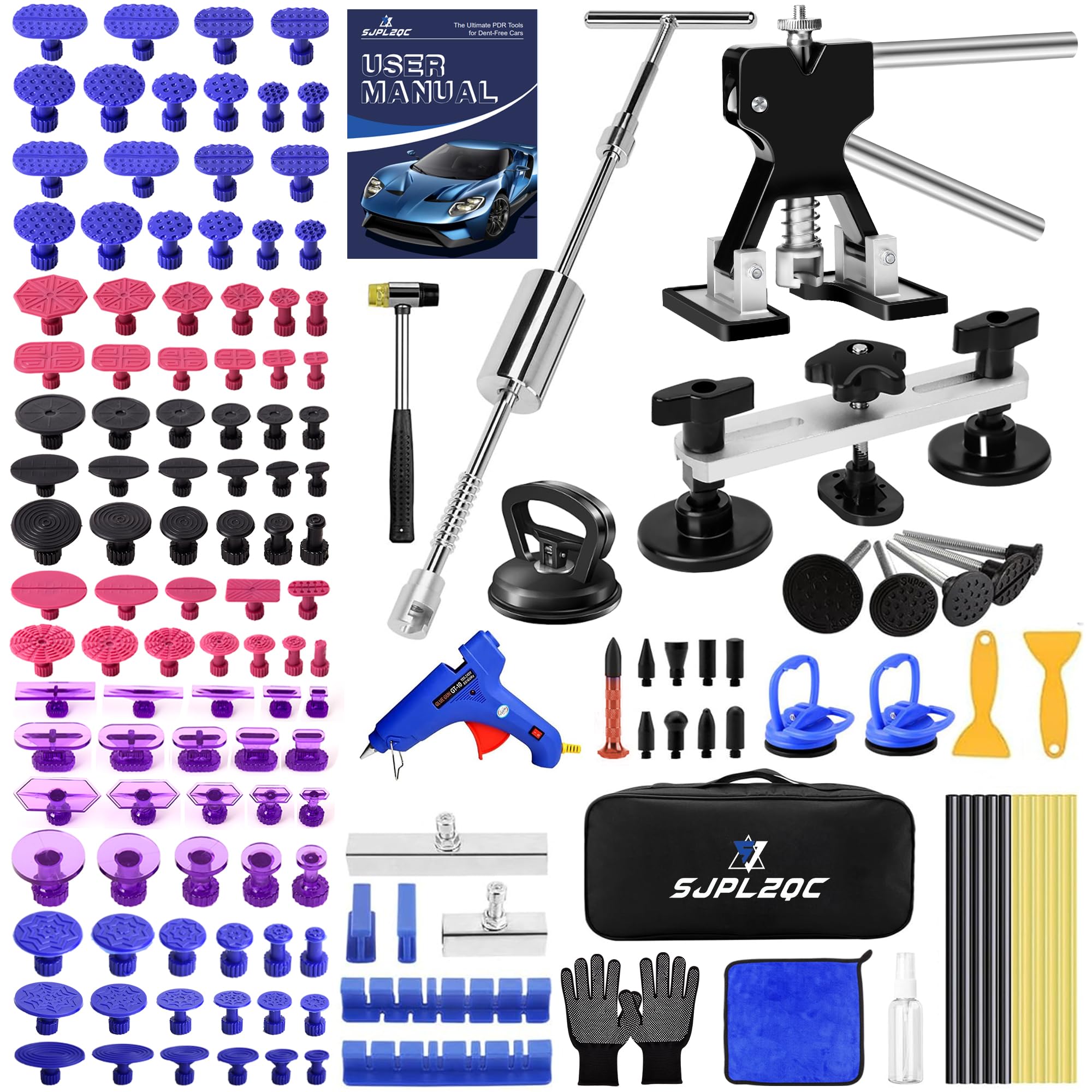 Photo 1 of SJPLZQC 140-Piece Paintless Dent Repair Kit