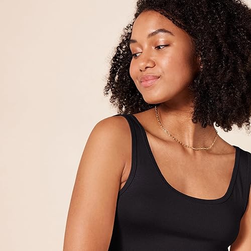 Miniatura 5 de Tienda Essentials - Camiseta ajustada sin mangas para mujer, paquete de 2