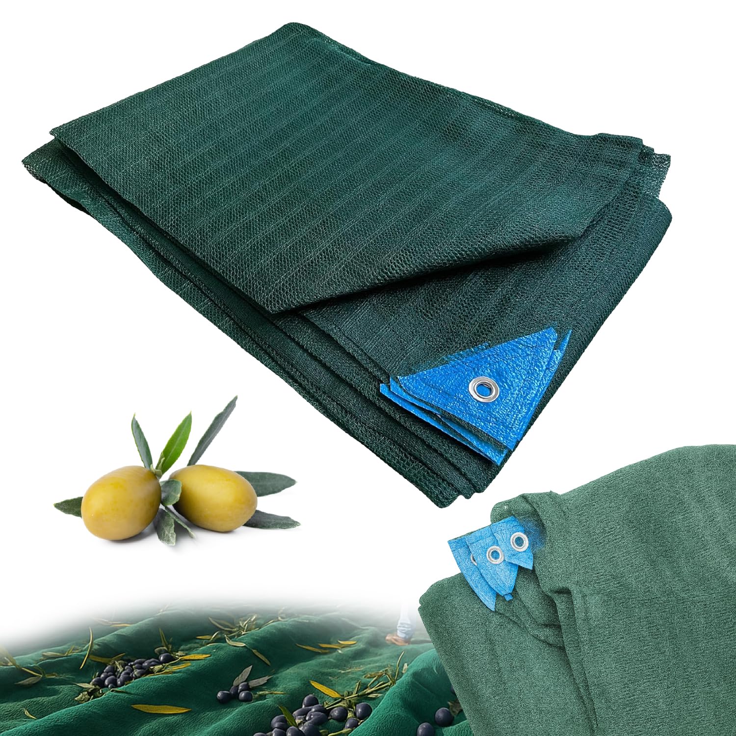 Crisalide® Telo Raccolta Olive Antispine 90 gr/m² Senza Apertura con Occhielli Rinforzati – Disponibile in 13 Misure (da 3x6m a 12x14m) (6 * 8m)