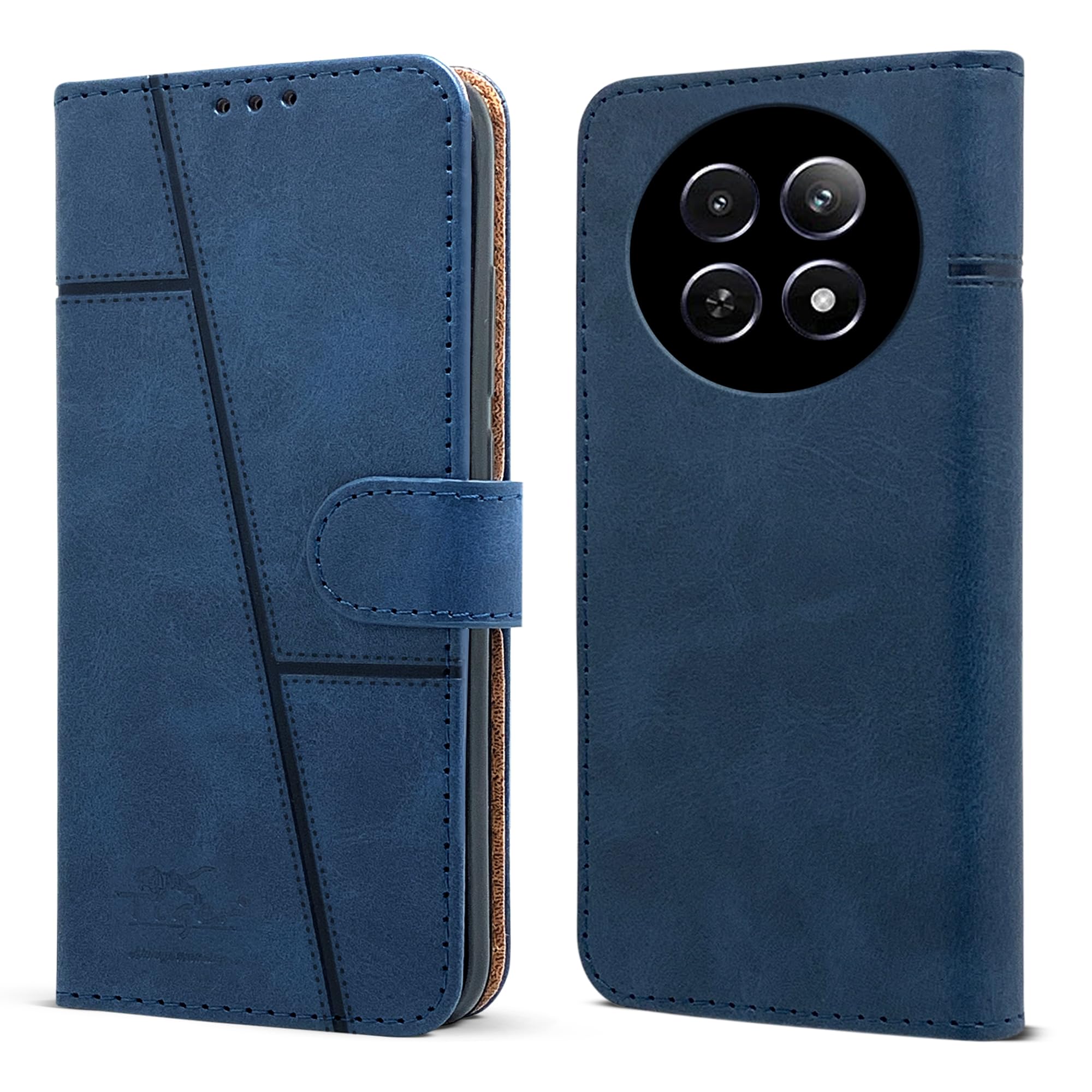 Jkobi Flip Cover Case for Realme Narzo 70x 5G (Stitched Leather with Magnetic Closure | Blue) (B0D2QPK6PG) Amazon Price History, Amazon Price Tracker