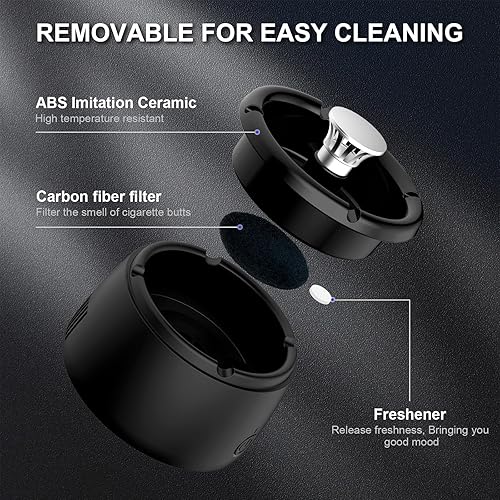 Miniatura 2 de Cenicero sin humo para interiorsin humo para cigarrillos, ceniceros recargables sin humo para oficina en casa, ideas de regalos para el día del