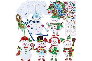 Winlyn 24 Sets Christmas Craft Snowman Kit