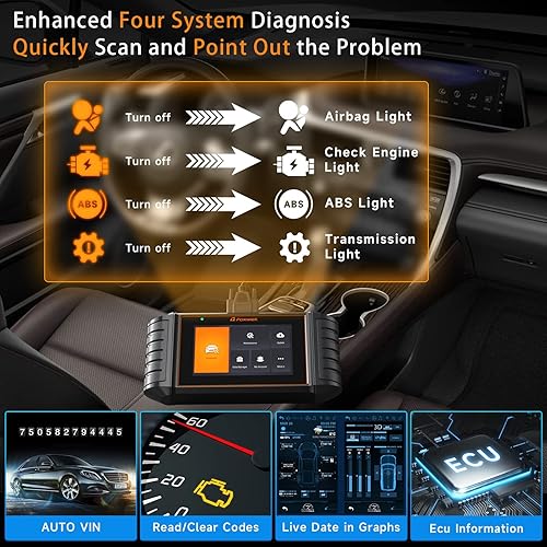 Miniatura 2 de FOXWELL BT705 12V 24V probador de batería de coche NT716 OBD2 escáner ABS/SRS/motor/transmisión diagnósticos