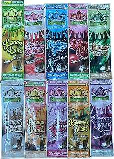Juicy Jay’s Rolling Paper Variety Combo 10 Packs (2 sheets per pack) + RSV Scoop Card
