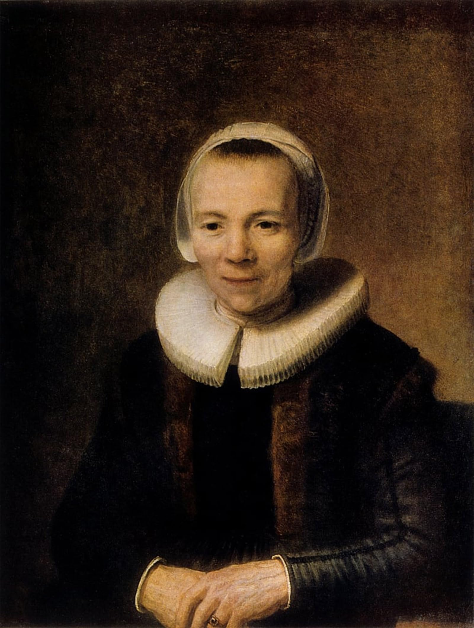 RZHRHJES Abstract Painting Poster Art Print Canvas Print Poster Portrait of baertje martens, by Rembrandt van Rijn Landscape Canvas Painting for Office Decor 60x90cm