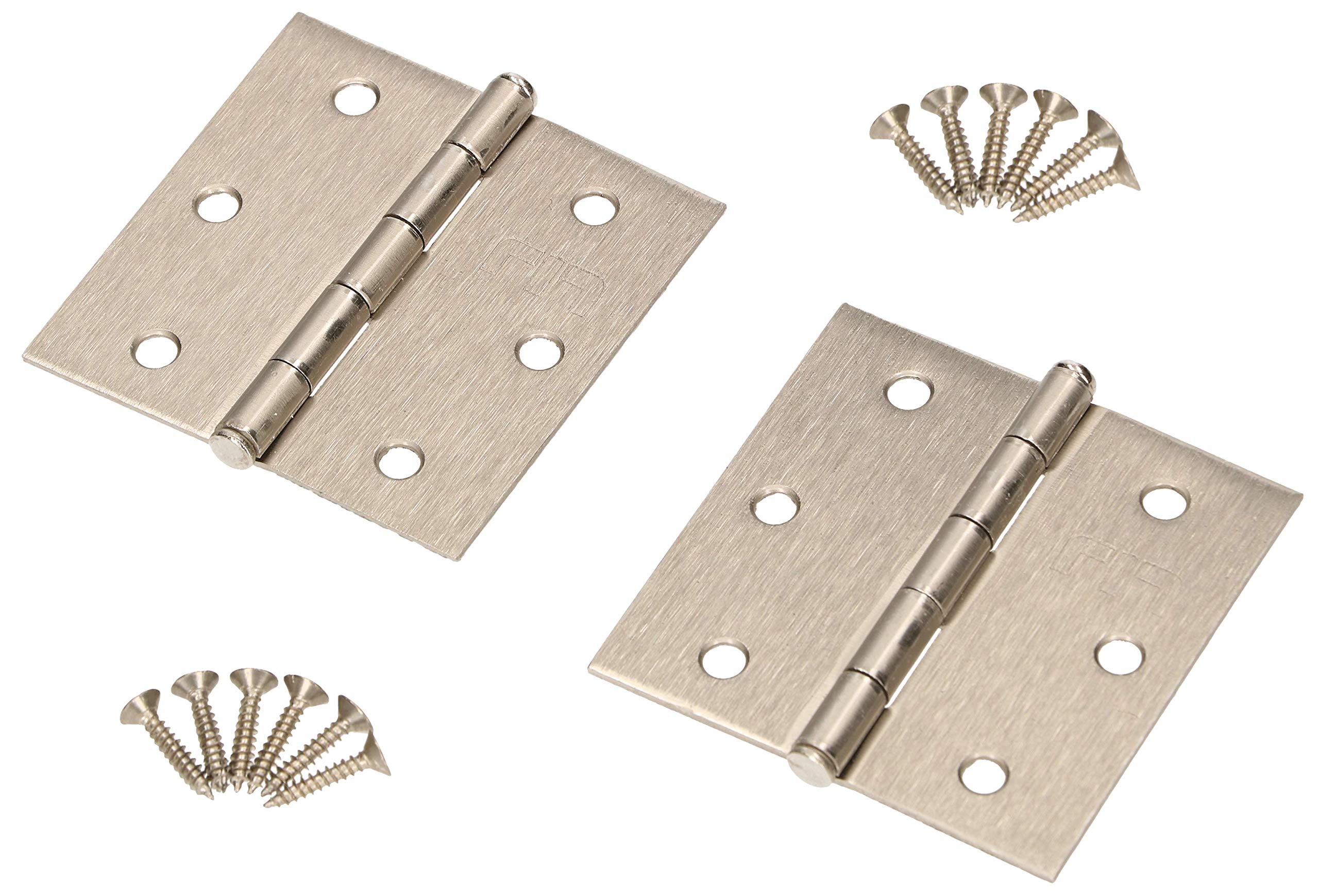 KOTARBAU® Universal Hinge 2 Pieces 65 x 65 mm Nickel Galvanised Decorative Rolled