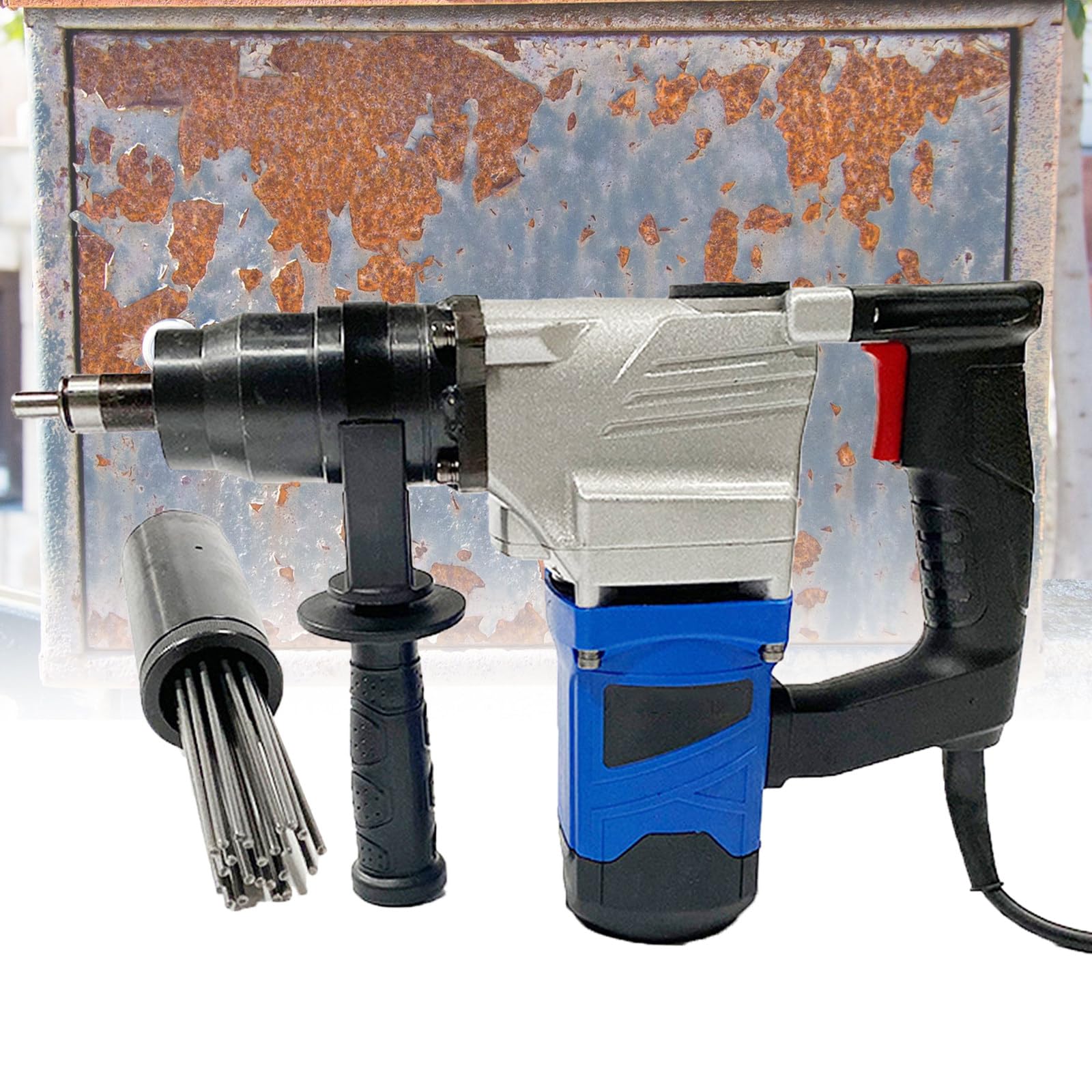 MáQuina EléCtrica para Eliminar óXido De 110 V/220 V, Desincrustador De Agujas PortáTil De 1100 W, Pistola para Eliminar óXido, Pistola Desincrustante Industrial,110V