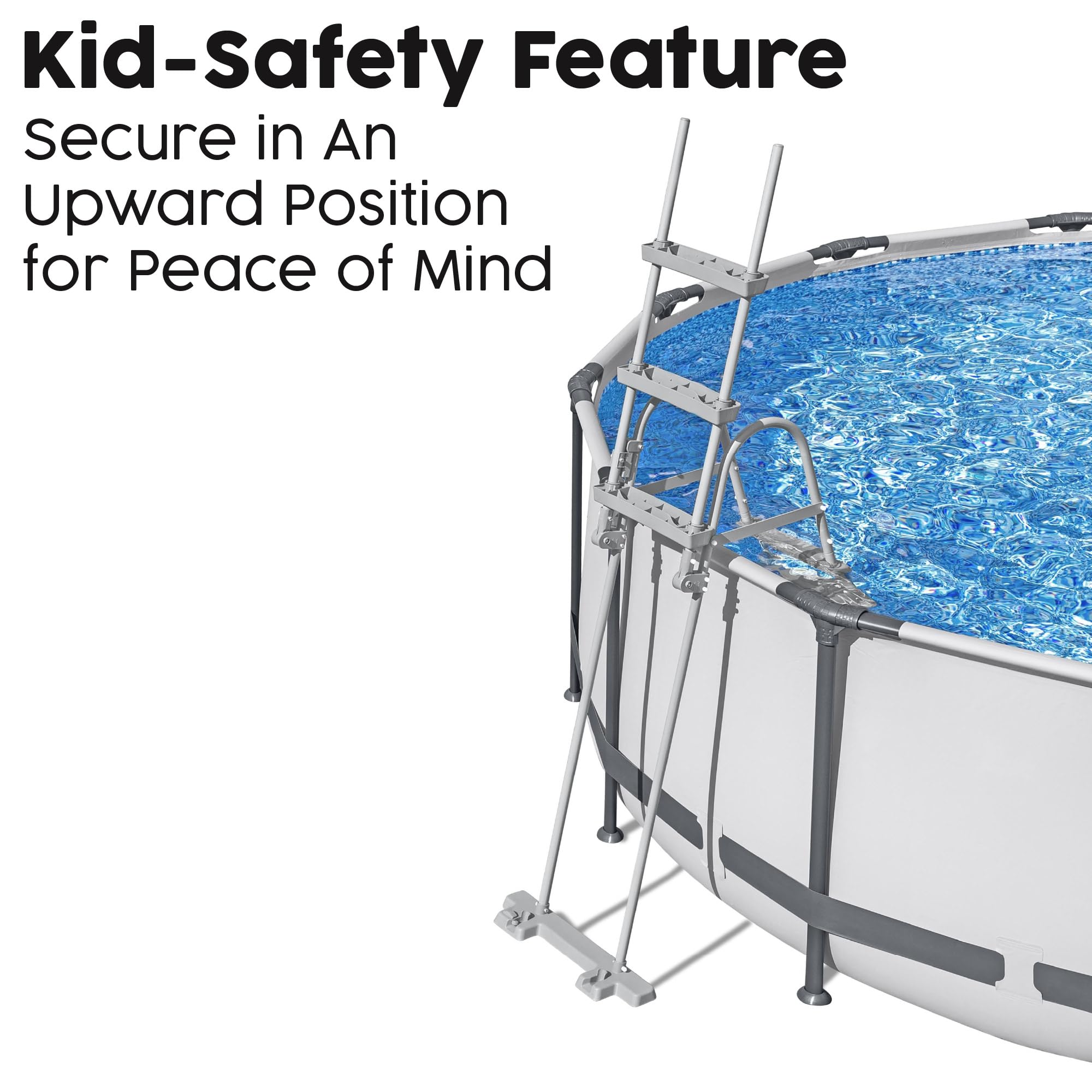 Echelle de sécurité 2 x 3 marches pour Piscine Hauteur 107 cm