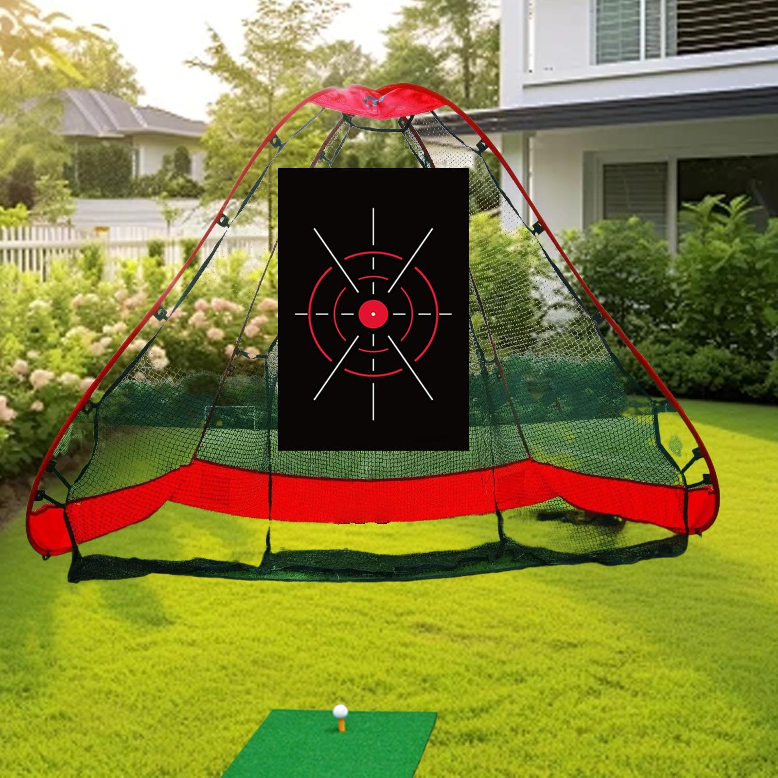 QSTDGVPW Hitting Net Golf Target Cloth Portable Golf Hitting Cage for Garden Indoor Practice