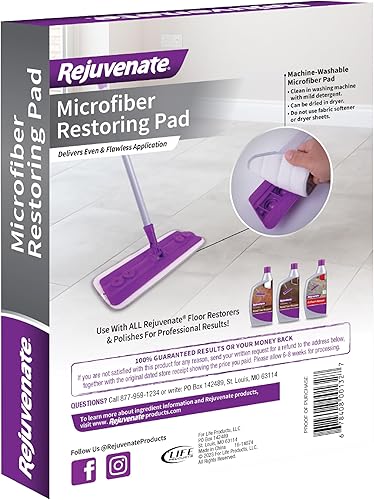 Miniatura 8 de Rejuvenate Click N Clean - Recambio de almohadilla de restauración de microfibra, para trapeador en aerosol multisuperficie, lavable a máquina