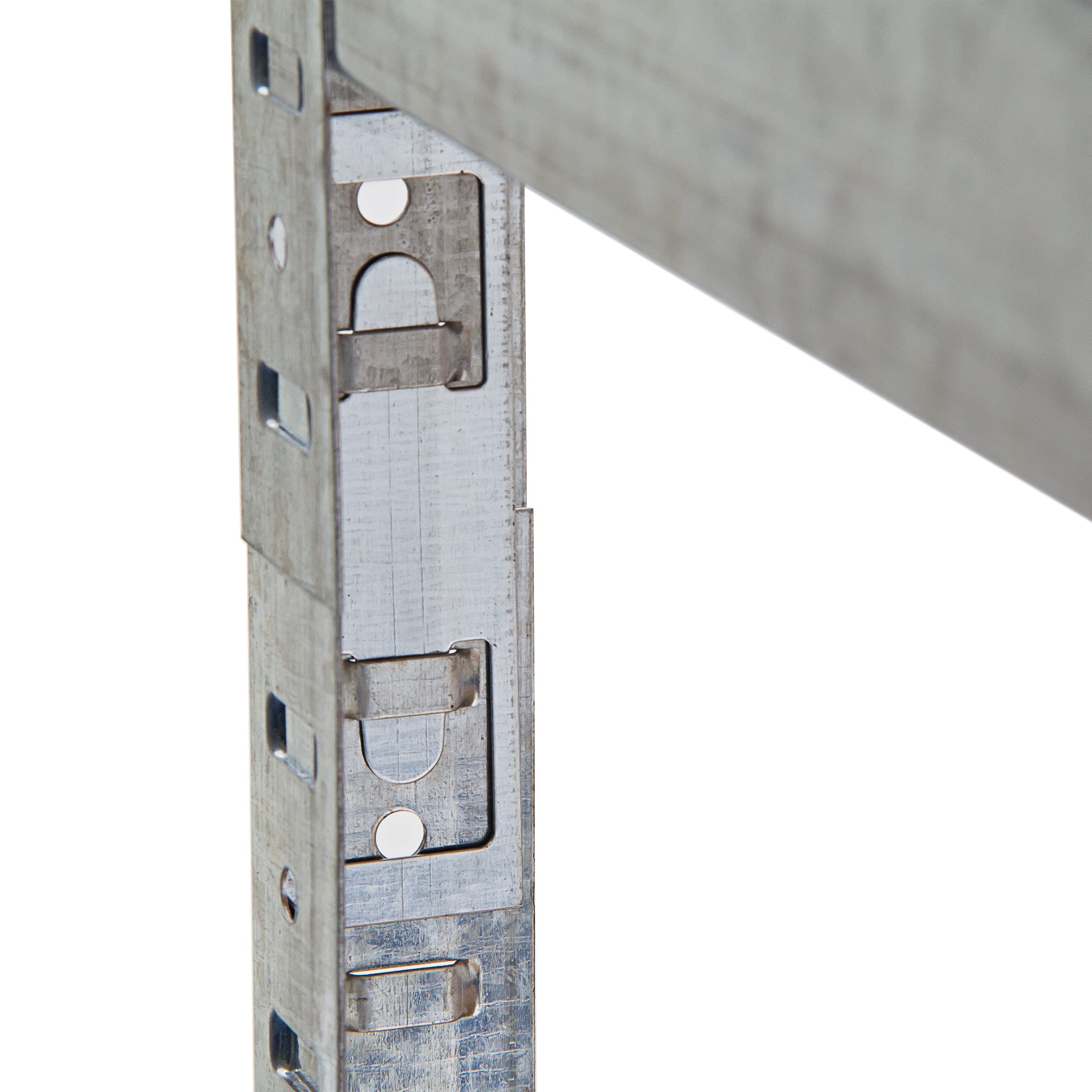 Relaxdays Scaffali in Metallo, Scaffalatura per Garage, HxLxP 180x90x40 cm, Carichi Pesanti 875 kg, Componibile, Argento