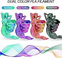 Vista 2 de Yousu Seda de Doble Color Filamento PLA para 3D Impresora Filamento Coextrusión PLA Multicolor Filamento PLA 1.75mm (± 0.03 mm) Compatible