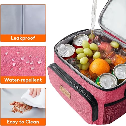 Miniatura 4 de Lifewit Lonchera reutilizable aislada para hombres, lonchera para mujeres, hielera portátil, congelable, suave, a prueba de fugas, con correa de