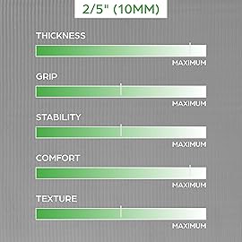 Gaiam Essentials Thick Yoga Mat Fitness & Exercise Mat with Easy-Cinch Carrier Strap,Balsam,72L X 24W X 2/5 Thick, 10mm