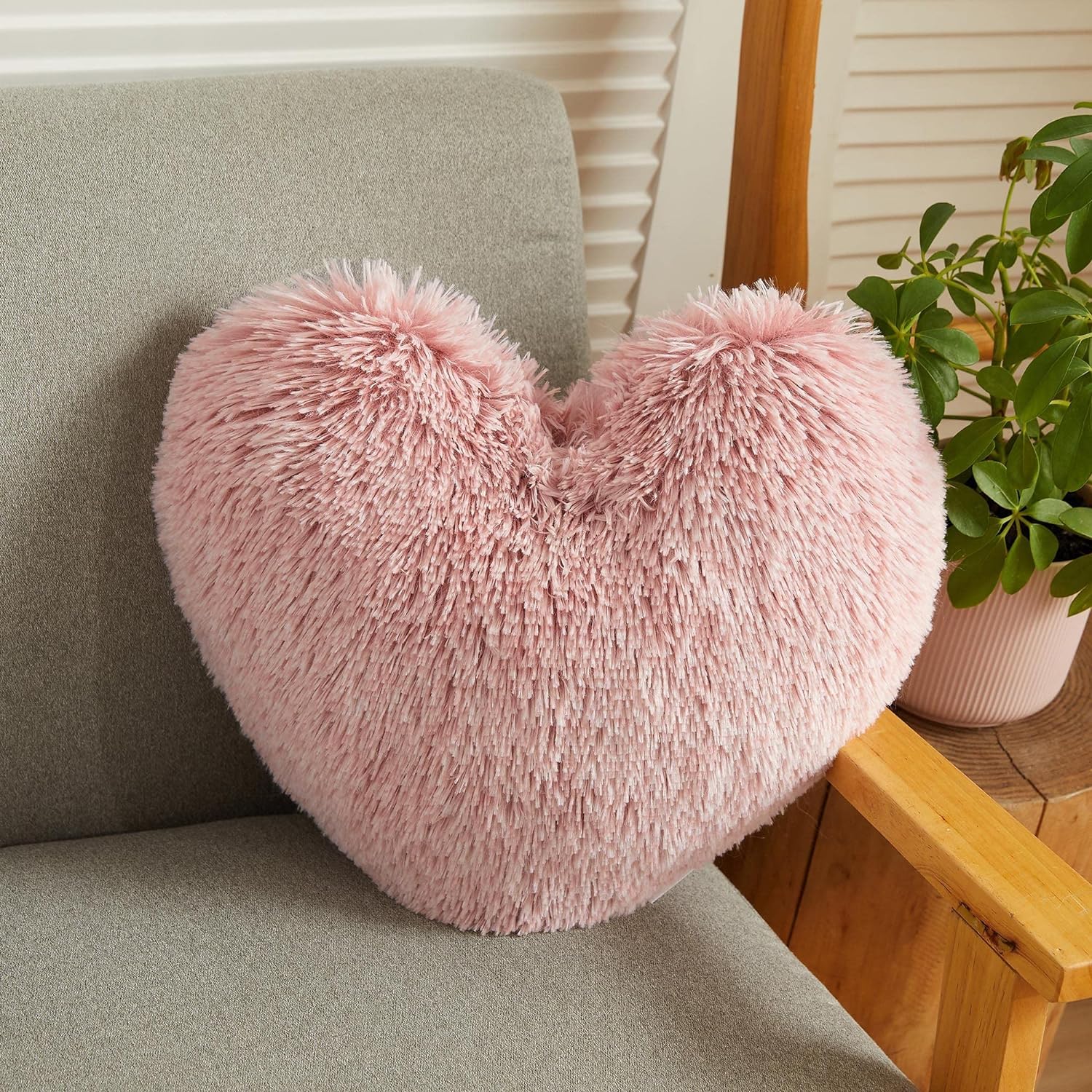 B&Q -  Teddy Cuddles Heart Shape 3D Fleece Filled Cushion Soft Comfortable Warm & Cozy Home Decor Size 38Cm 100% Polyester Teddy Heart Cu