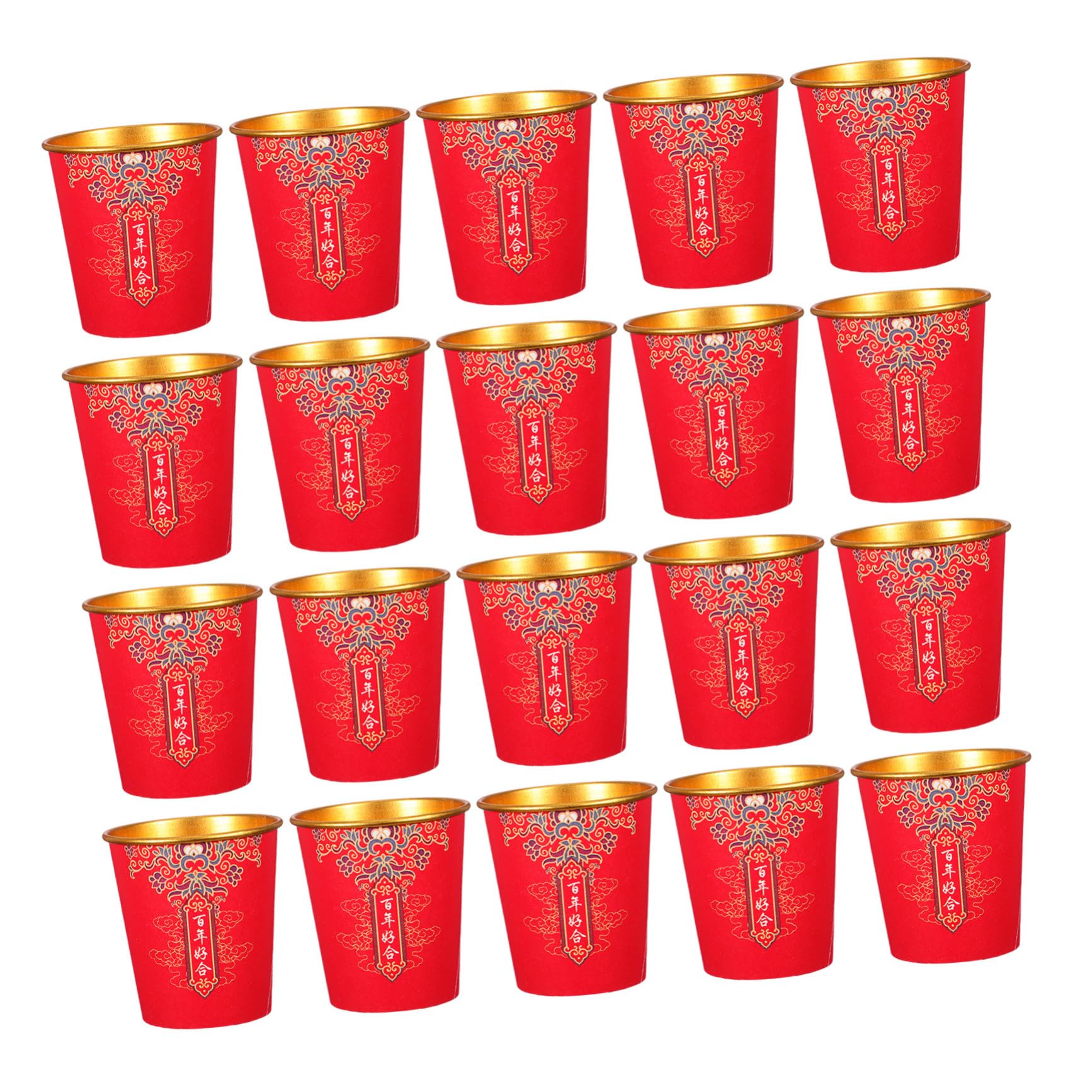 Tasses à thé en papier rouge épais anti-brûlure pour grand mariage